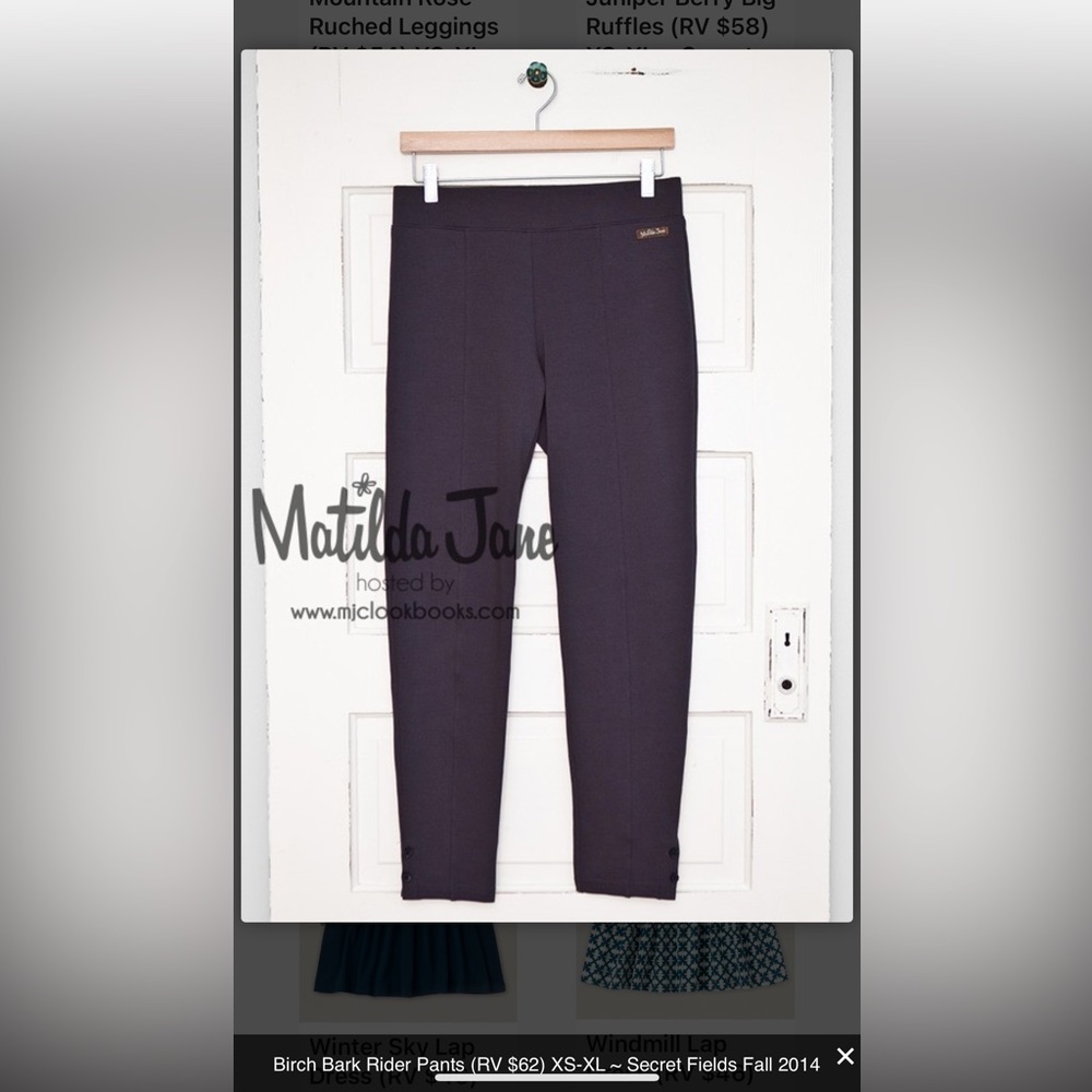 Matilda Jane secret fields Birch bark rider pant women’s XL - euc